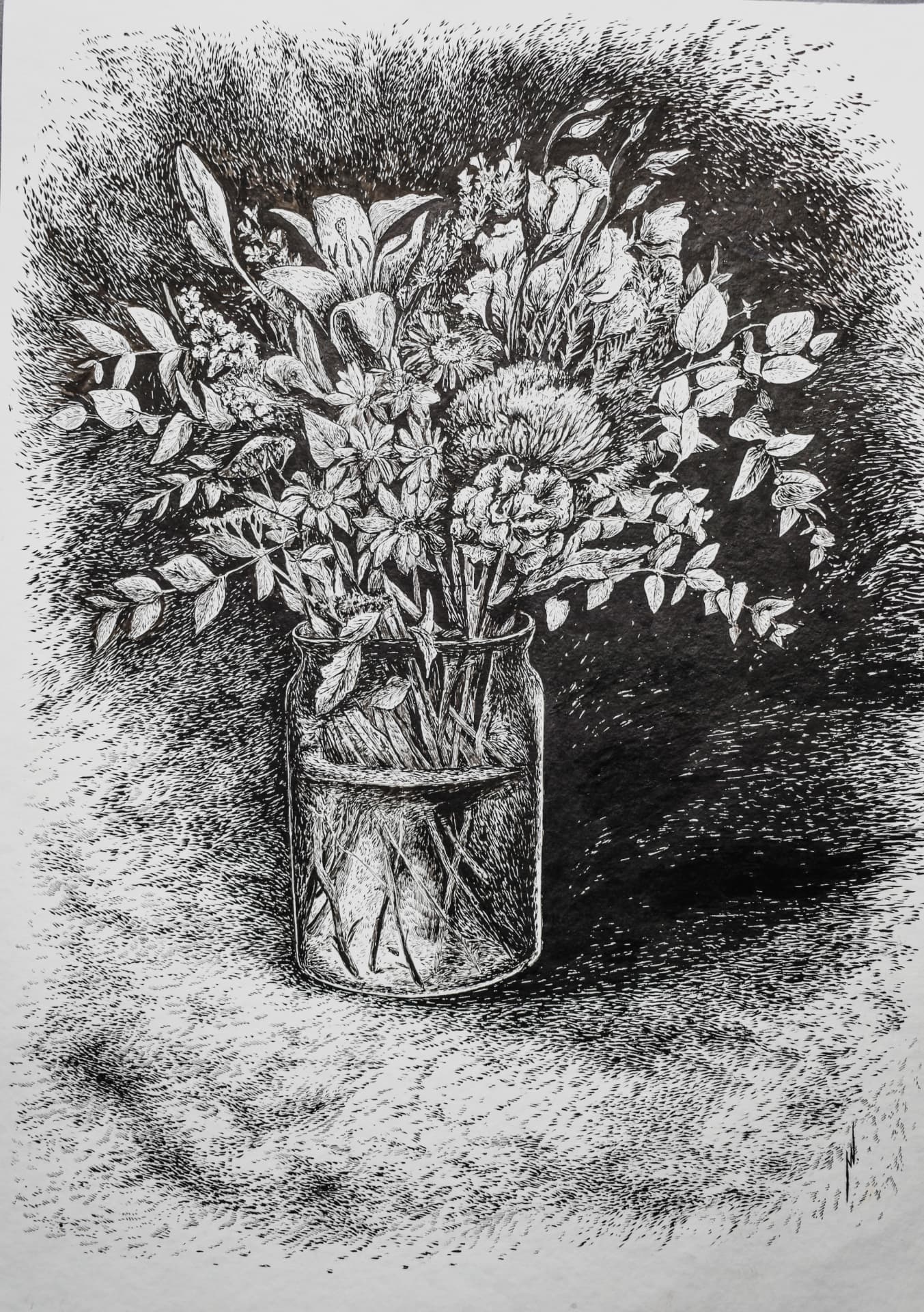 Floraison 6, Ink on paper